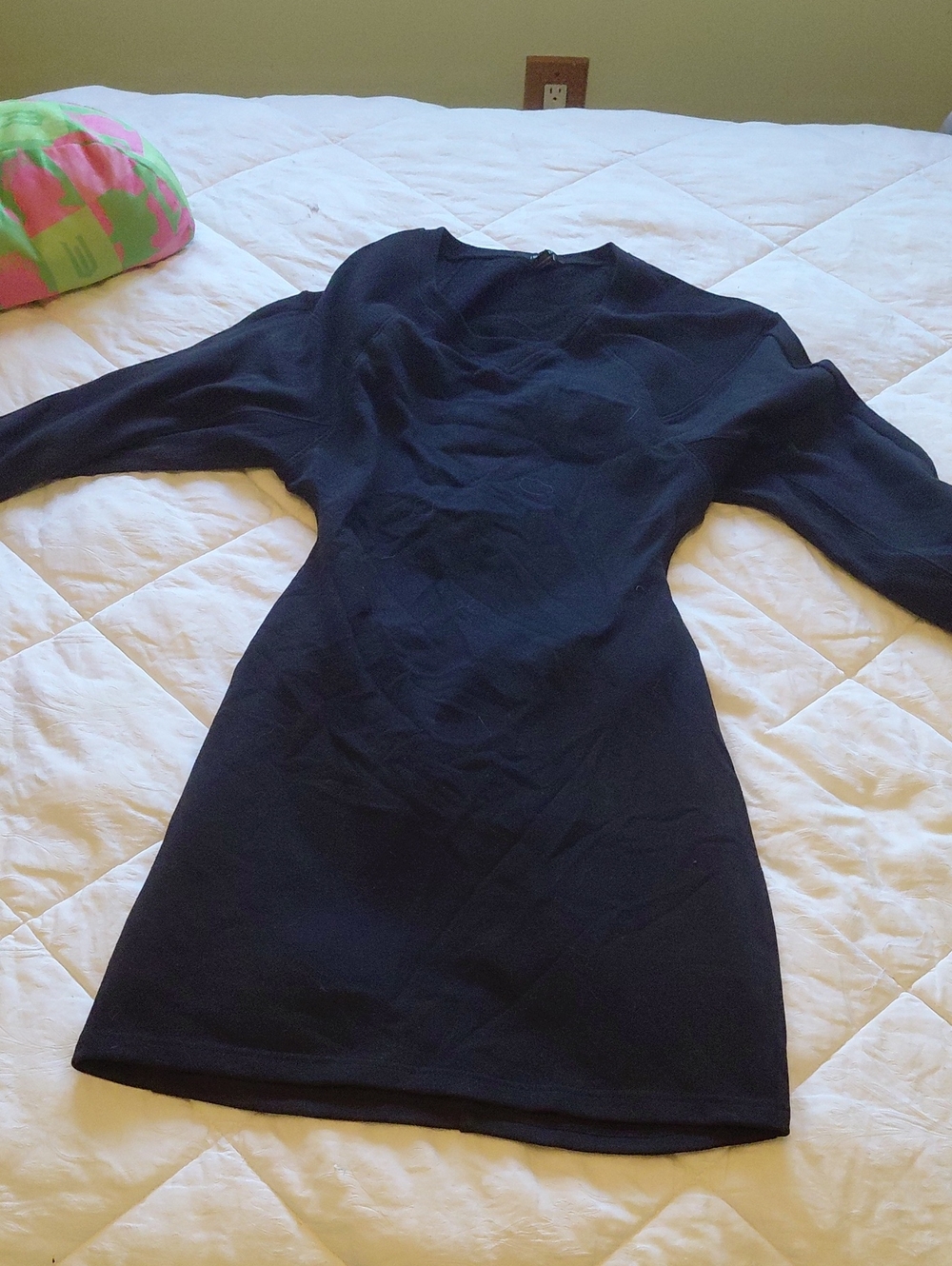 Forever 21 Black Long-Sleeve Mini Dress